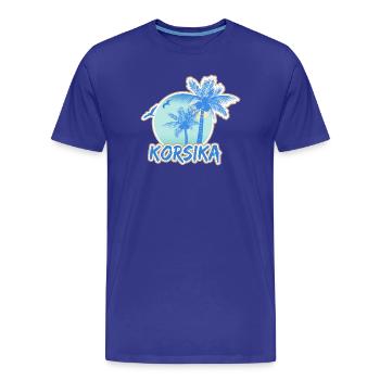 Plage de Corse - T-shirt bio Premium Homme - bleu roi - Devant - Damien (186cm)