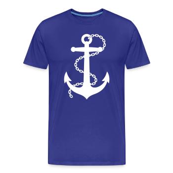 Ancre - T-shirt bio Premium Homme - bleu roi - Devant - Damien (186cm)