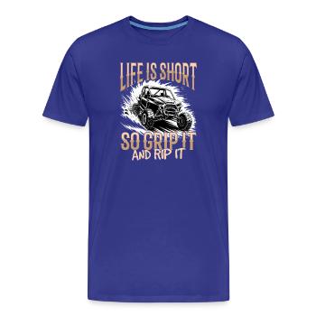 UTV Tout-Terrain Boy Men 4 Wheels Side by Side - T-shirt bio Premium Homme - bleu roi - Devant - Damien (186cm)