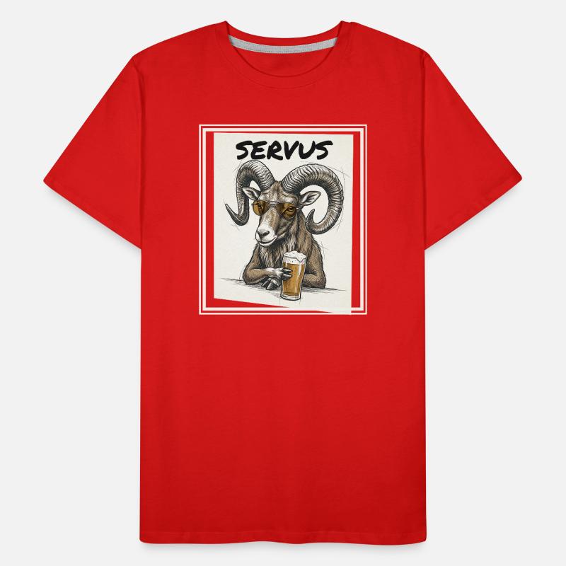 Mouflon de bière T-shirt bio Premium Homme