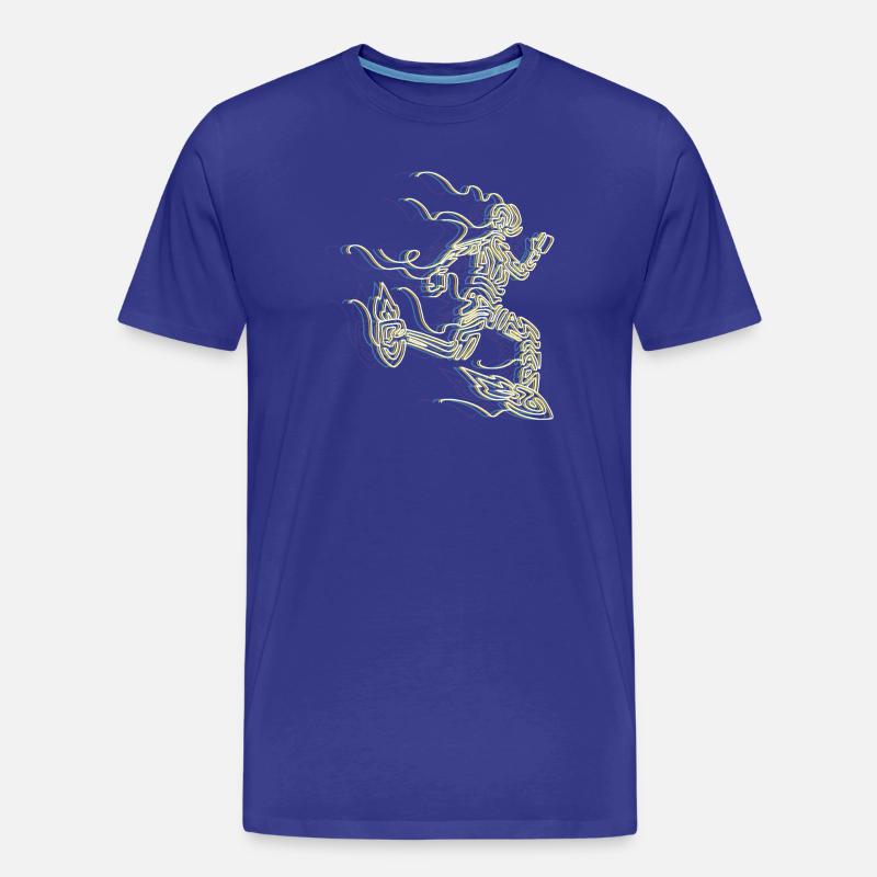 Stilisierter Rocket Runner - Männer Premium Bio T-Shirt - Königsblau