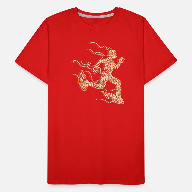Stylized Rocket Runner Men's Premium Organic T-Shirt