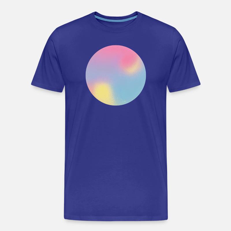 Aura-Check-Pastellgradientensphäre - Männer Premium Bio T-Shirt - Königsblau