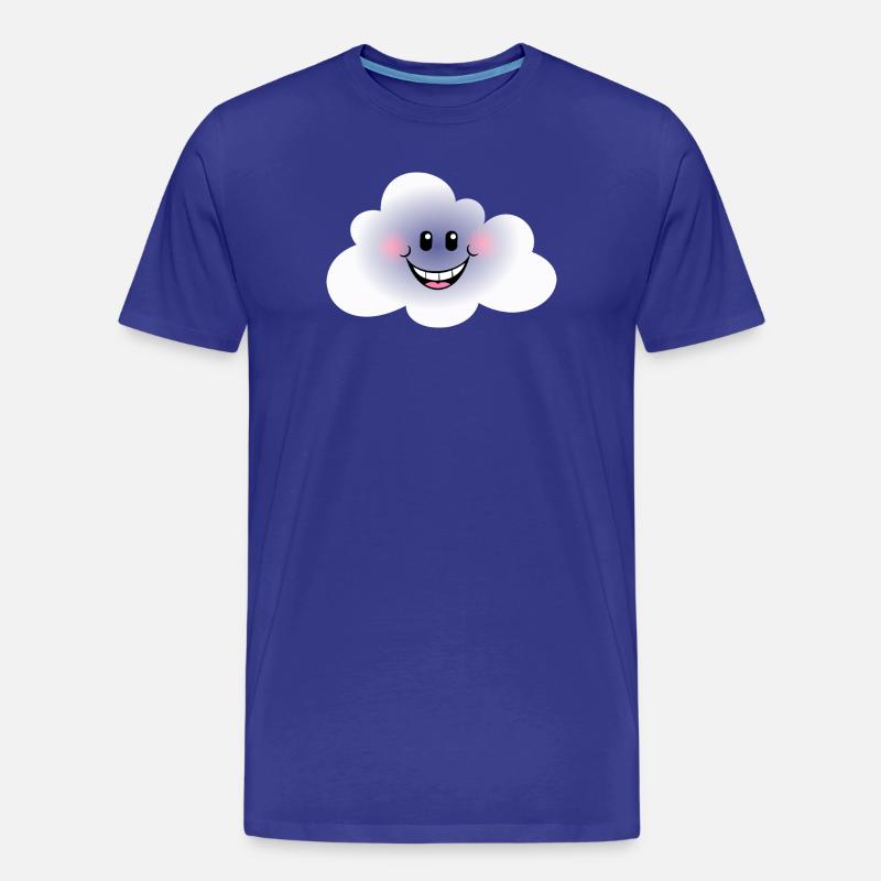Glückliche Wolke - Männer Premium Bio T-Shirt - Königsblau