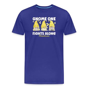 Gnome Un combat seul Mémoire Jaune - T-shirt bio Premium Homme - bleu roi - Devant - Damien (186cm)