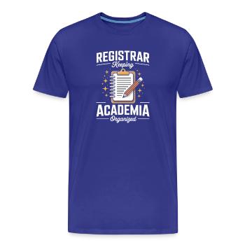  Schulsekretariat Schulbüro Lustiges Organisation - Männer Premium Bio T-Shirt - Königsblau - Vorne - Damien (186cm)