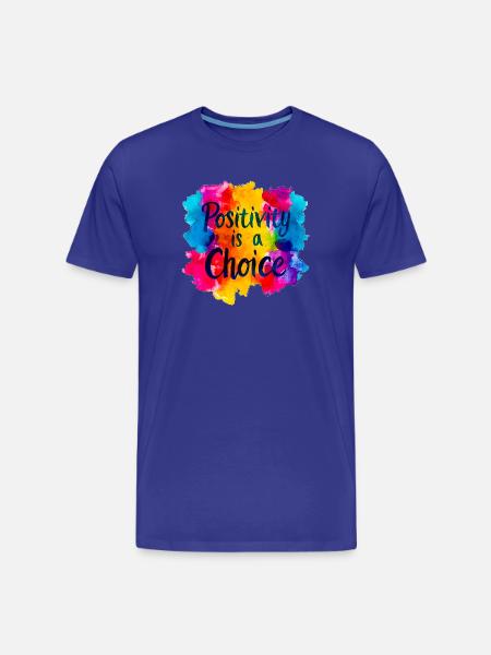 Positivity is a Choice - Men's Premium Organic T-Shirt - royal blue