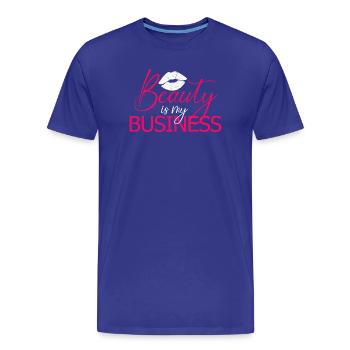 Schönheit ist mein Geschäft Makeup Artist Salon - Männer Premium Bio T-Shirt - Königsblau - Vorne - Damien (186cm)