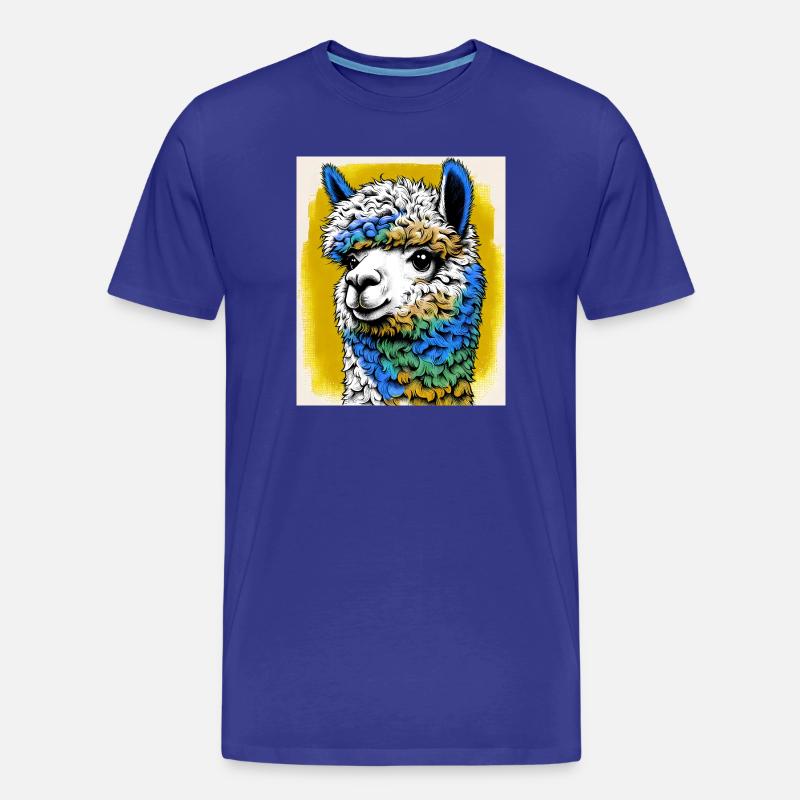 Alpaka - Männer Premium Bio T-Shirt - Königsblau