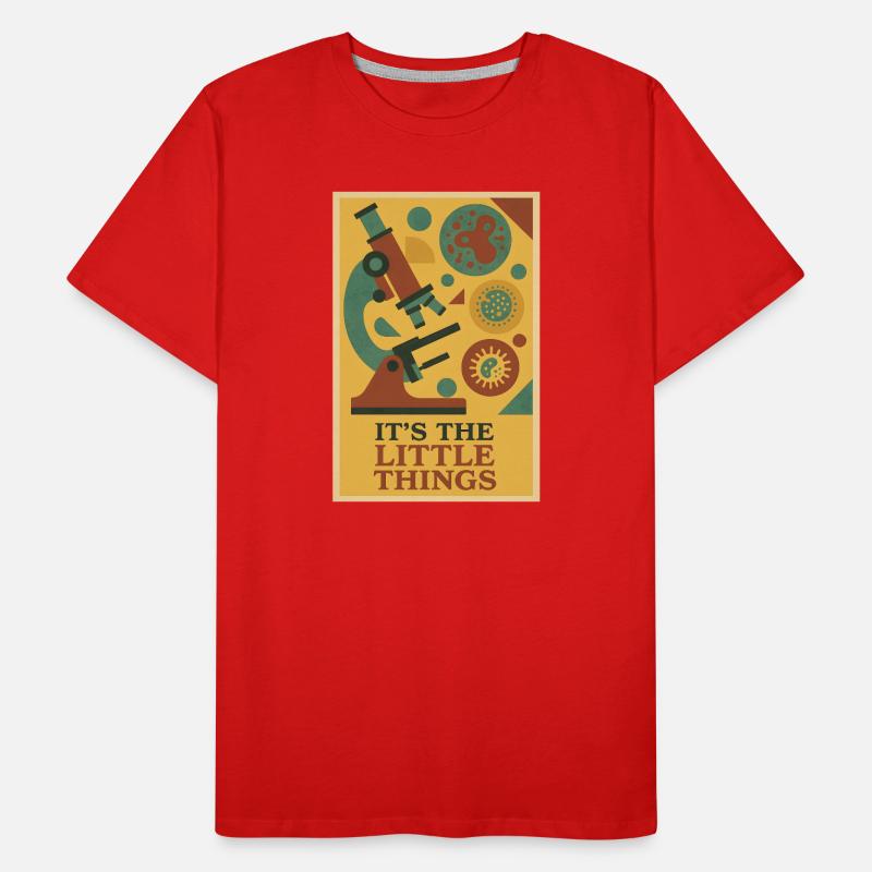 Les Petites Choses | Microscope de microbiologie T-shirt bio Premium Homme