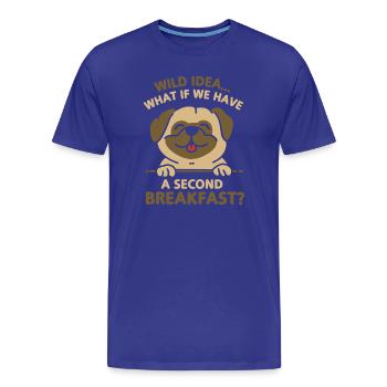 Zweites Frühstück - Männer Premium Bio T-Shirt - Königsblau - Vorne - Damien (186cm)