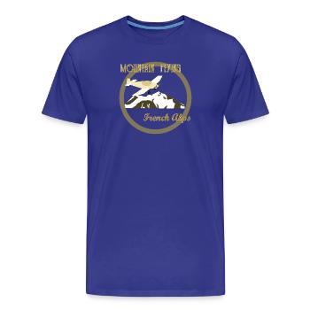 Mountain Flying French Alps - Men's Premium Organic T-Shirt - royal blue - Front - Damien (186cm)