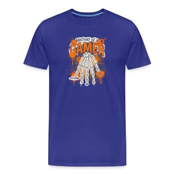 Anatomie eines Gamers - Männer Premium Bio T-Shirt - Königsblau - Vorne - Damien (186cm)