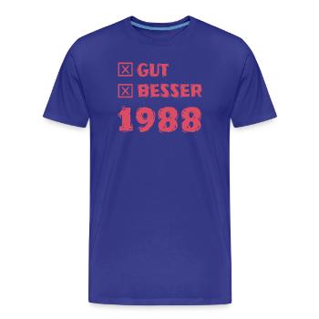 Besser 1988 - Männer Premium Bio T-Shirt - Königsblau - Vorne - Damien (186cm)