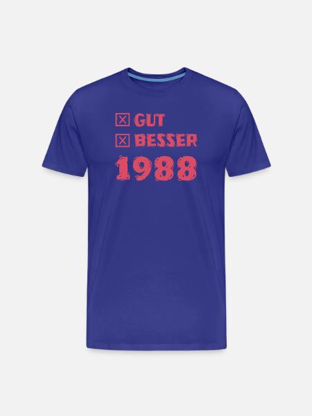 Besser 1988 - Männer Premium Bio T-Shirt - Königsblau