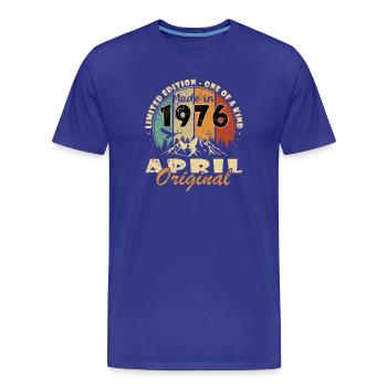 Année du jubilé avril 1976 - T-shirt bio Premium Homme - bleu roi - Devant - Damien (186cm)
