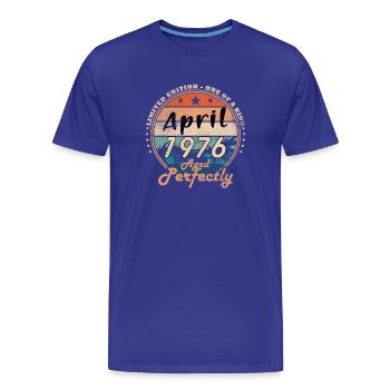 Année du jubilé avril 1976 - T-shirt bio Premium Homme - bleu roi - Devant - Damien (186cm)