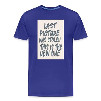 Last Picture Was Stolen Grunge Handmade Style - Männer Premium Bio T-Shirt - Königsblau - Vorne - Damien (186cm)