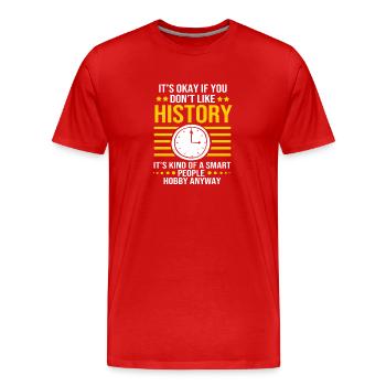 Historien historique Historique - T-shirt bio Premium Homme - rouge - Devant - Damien (186cm)
