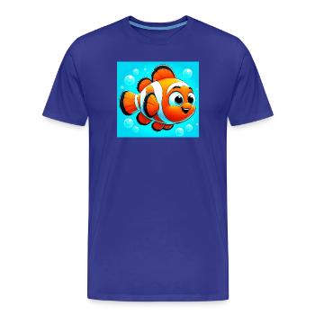 Poisson-clown - T-shirt bio Premium Homme - bleu roi - Devant - Damien (186cm)
