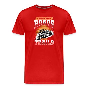 UTV Off Road 4 Wheeler Side by side - Männer Premium Bio T-Shirt - Rot - Vorne - Damien (186cm)