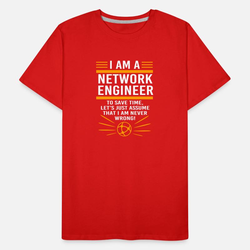 Network Computer Scientist Programmer Admin Men's Premium Organic T-Shirt