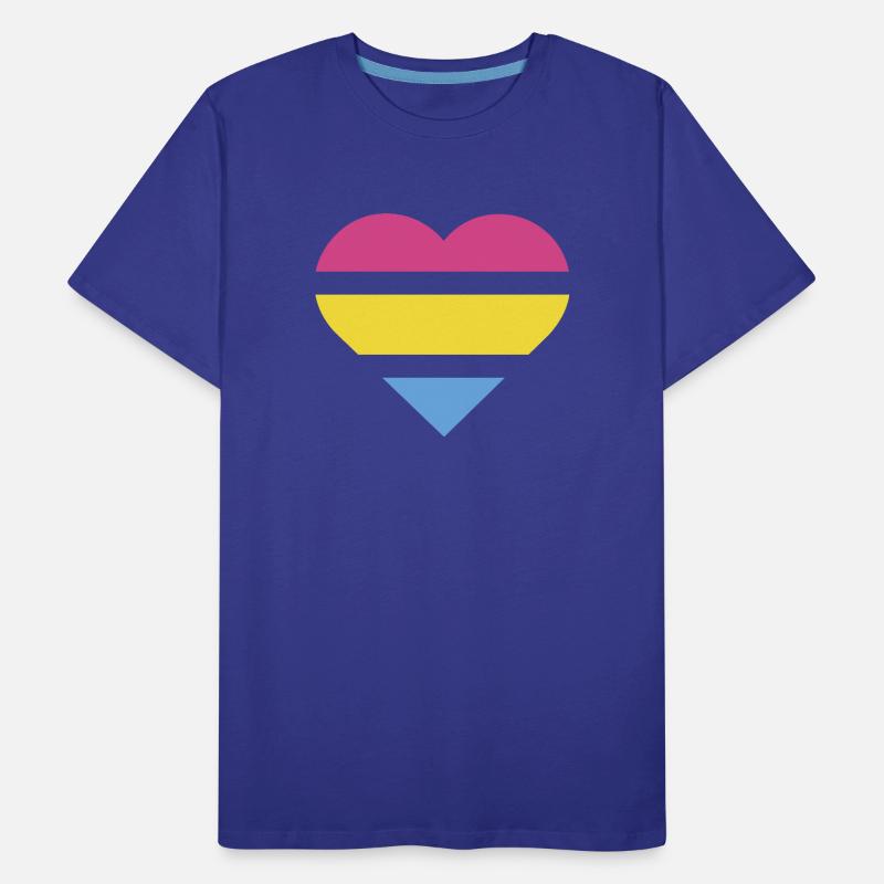 Pride Flag Heart · Pansexual Men's Premium Organic T-Shirt