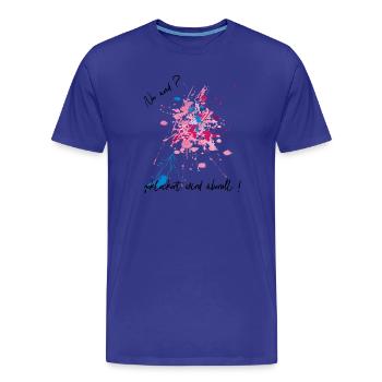 Farbklecks - Männer Premium Bio T-Shirt - Königsblau - Vorne - Damien (186cm)