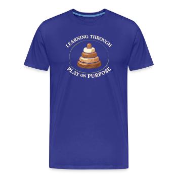 Mère Montessori, parentalité douce, pleine conscience - T-shirt bio Premium Homme - bleu roi - Devant - Damien (186cm)