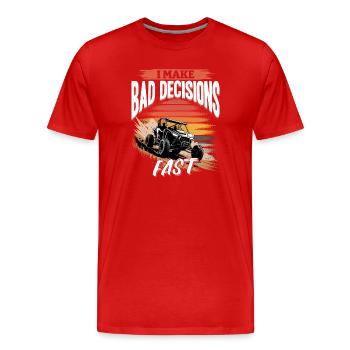 UTV Off Road 4 Wheeler Side by side - Männer Premium Bio T-Shirt - Rot - Vorne - Damien (186cm)
