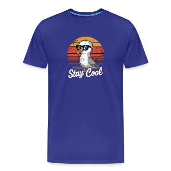  Stay Cool Lustige Moewe Mit Sonnenbrille Retro - Männer Premium Bio T-Shirt - Königsblau - Vorne - Damien (186cm)