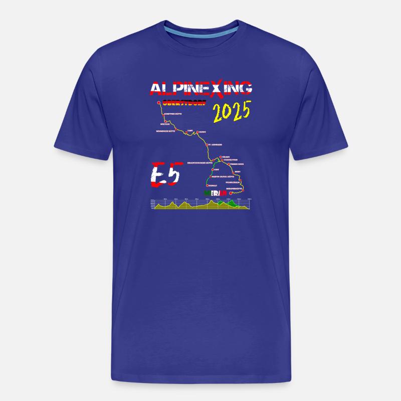 E5 Oberstdorf Meran 2025 - Männer Premium Bio T-Shirt - Königsblau
