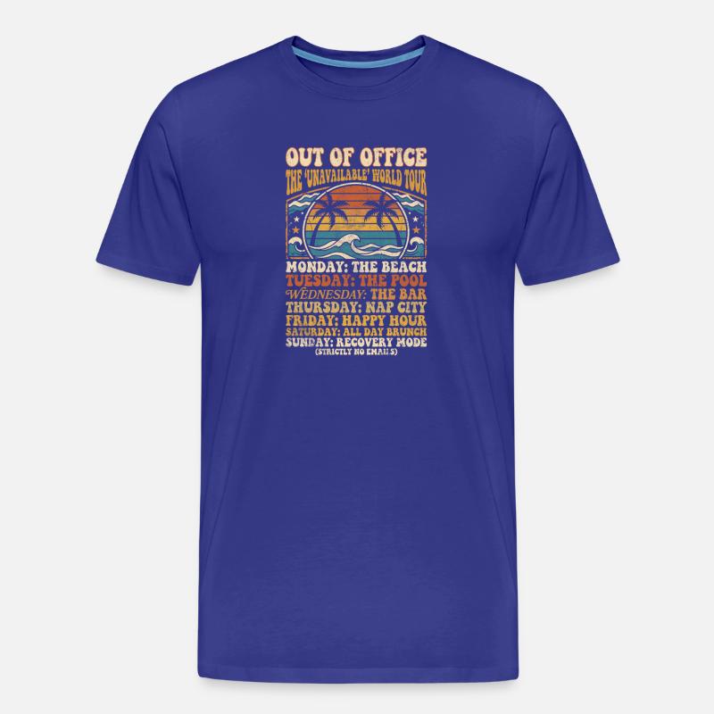 Urlaubspause Strandzeit Wochenplan - Männer Premium Bio T-Shirt - Königsblau