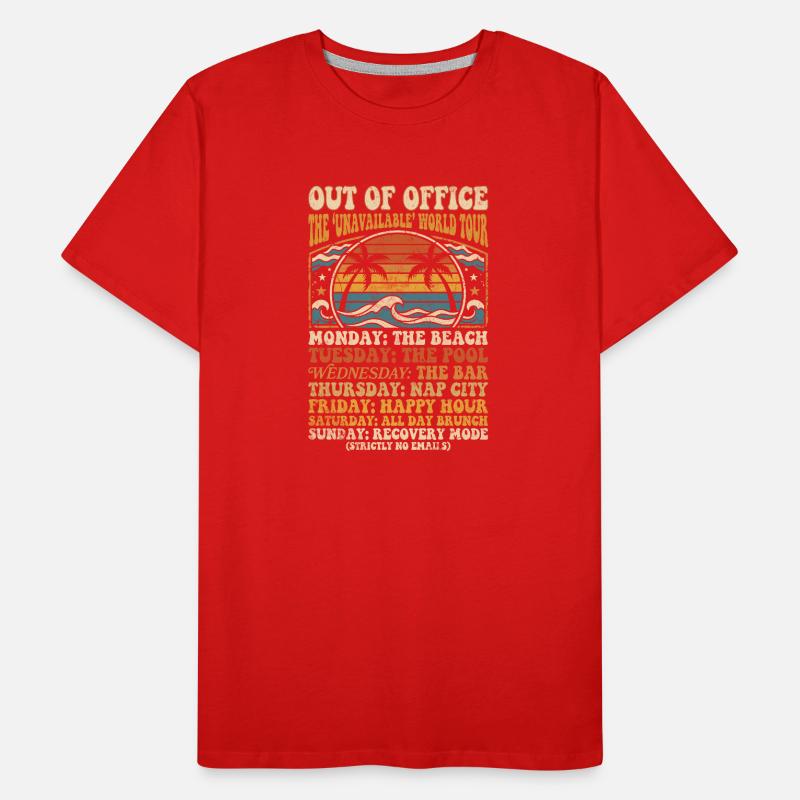 Urlaubspause Strandzeit Wochenplan Männer Premium Bio T-Shirt