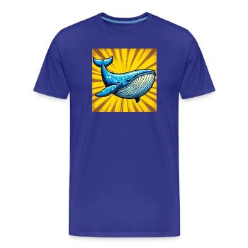 Wal - Männer Premium Bio T-Shirt - Königsblau - Vorne - Damien (186cm)