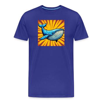 Wal - Männer Premium Bio T-Shirt - Königsblau - Vorne - Damien (186cm)