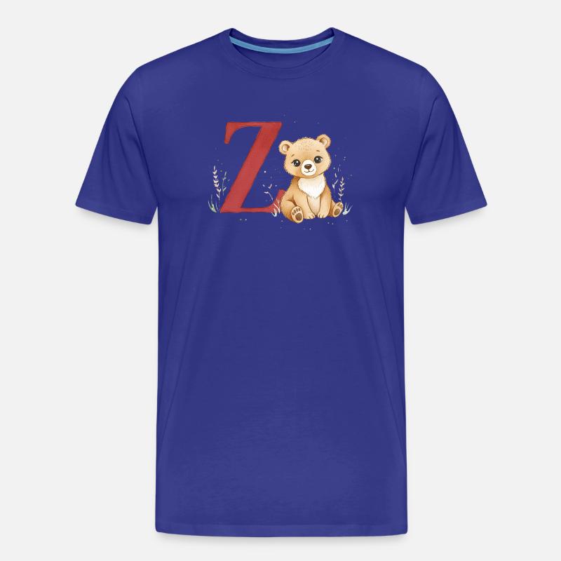 Z-Bärchen: Großes Z mit Bärchen - Männer Premium Bio T-Shirt - Königsblau