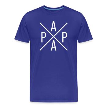 Cadeau de la fête des pères de Dad Cross - T-shirt bio Premium Homme - bleu roi - Devant - Damien (186cm)