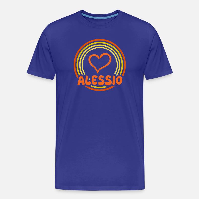 Herz im Regenbogenkreis Alessio - Männer Premium Bio T-Shirt - Königsblau