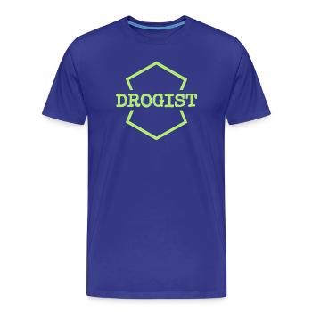 Druggist Neon Hex Logo - Men's Premium Organic T-Shirt - royal blue - Front - Damien (186cm)