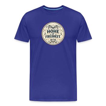 Höhe ist Freiheit – Drohnen-Motiv - Männer Premium Bio T-Shirt - Königsblau - Vorne - Damien (186cm)