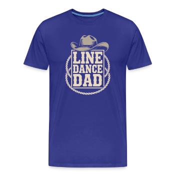 Line Dance Dad Cowboy Look - Männer Premium Bio T-Shirt - Königsblau - Vorne - Damien (186cm)