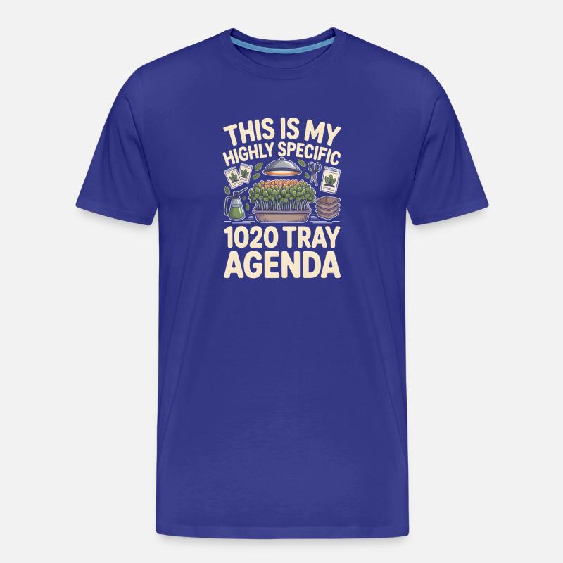 1020-Tray-Agenda | Microgreens Nerd - Männer Premium Bio T-Shirt - Königsblau