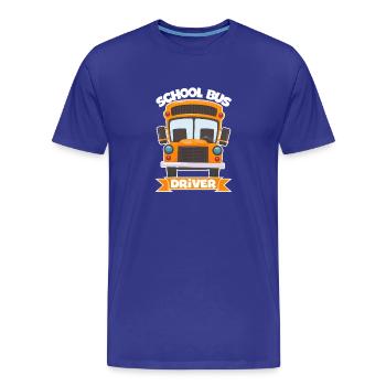 Chauffeur de bus scolaire Opérateur de bus Capitaine de bus Professionnel - T-shirt bio Premium Homme - bleu roi - Devant - Damien (186cm)