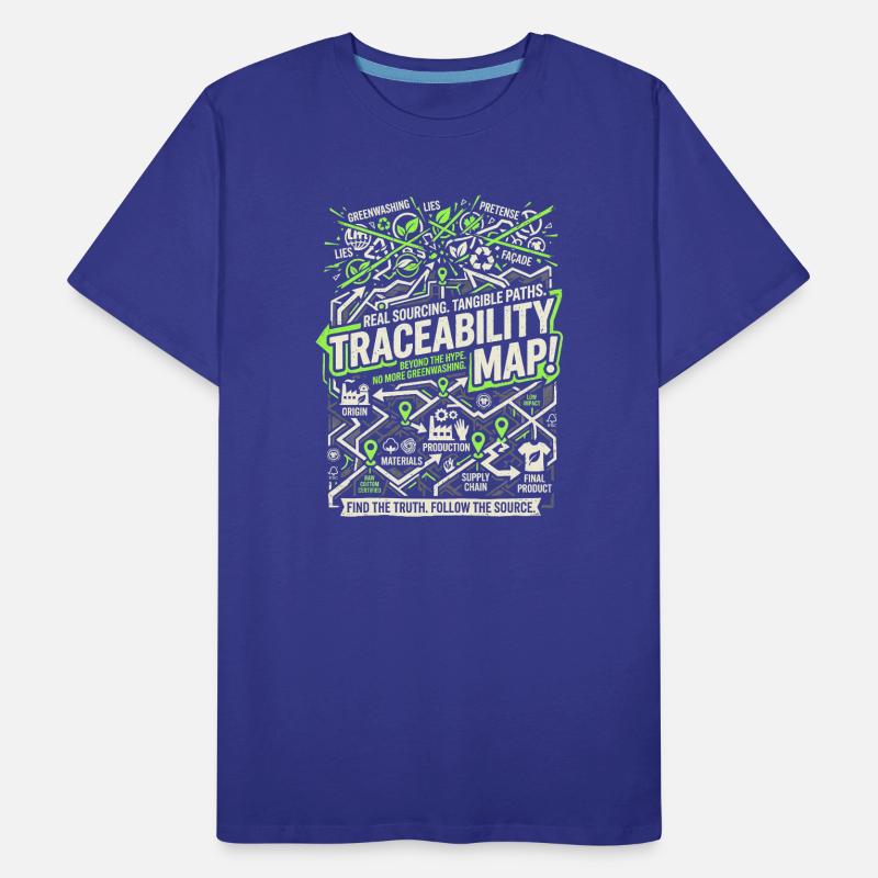 Traceability Map Männer Premium Bio T-Shirt