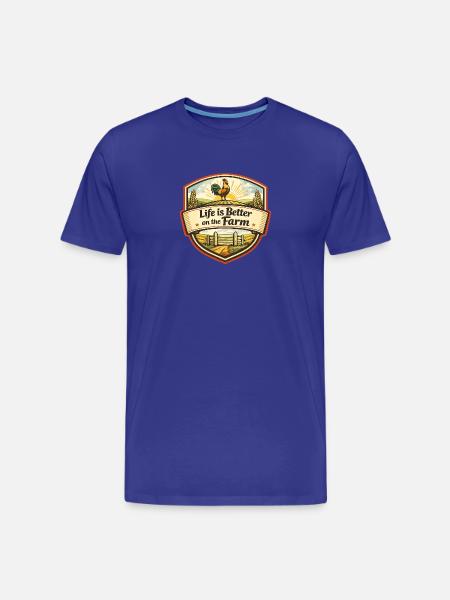 Life is better on the farm - Men's Premium Organic T-Shirt - royal blue