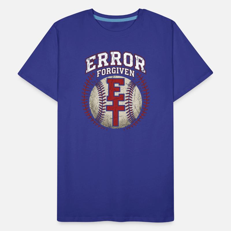 Error Forgiven Christlicher Baseball Glaube Jesus Männer Premium Bio T-Shirt