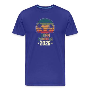 Grande Canarie 2026 - T-shirt bio Premium Homme - bleu roi - Devant - Damien (186cm)