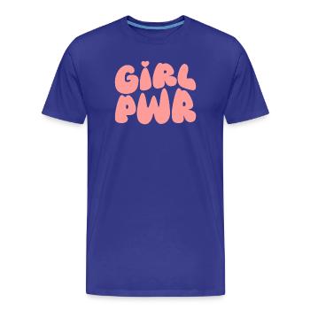 Gir Power Feministin - Männer Premium Bio T-Shirt - Königsblau - Vorne - Damien (186cm)