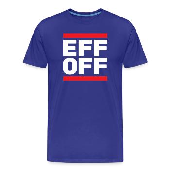 Slogan en rouge blanc - T-shirt bio Premium Homme - bleu roi - Devant - Damien (186cm)